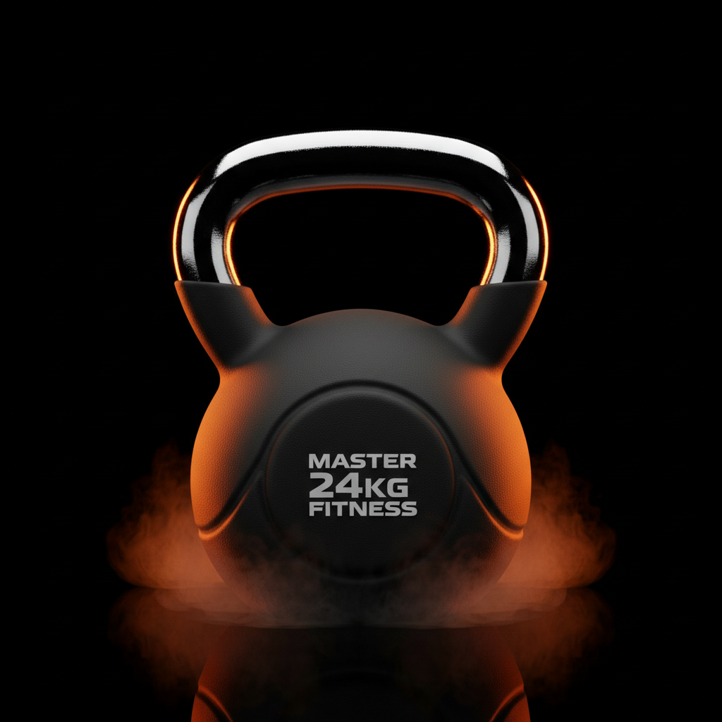 Kettlebell Emborrachado 24kg Master Fitness