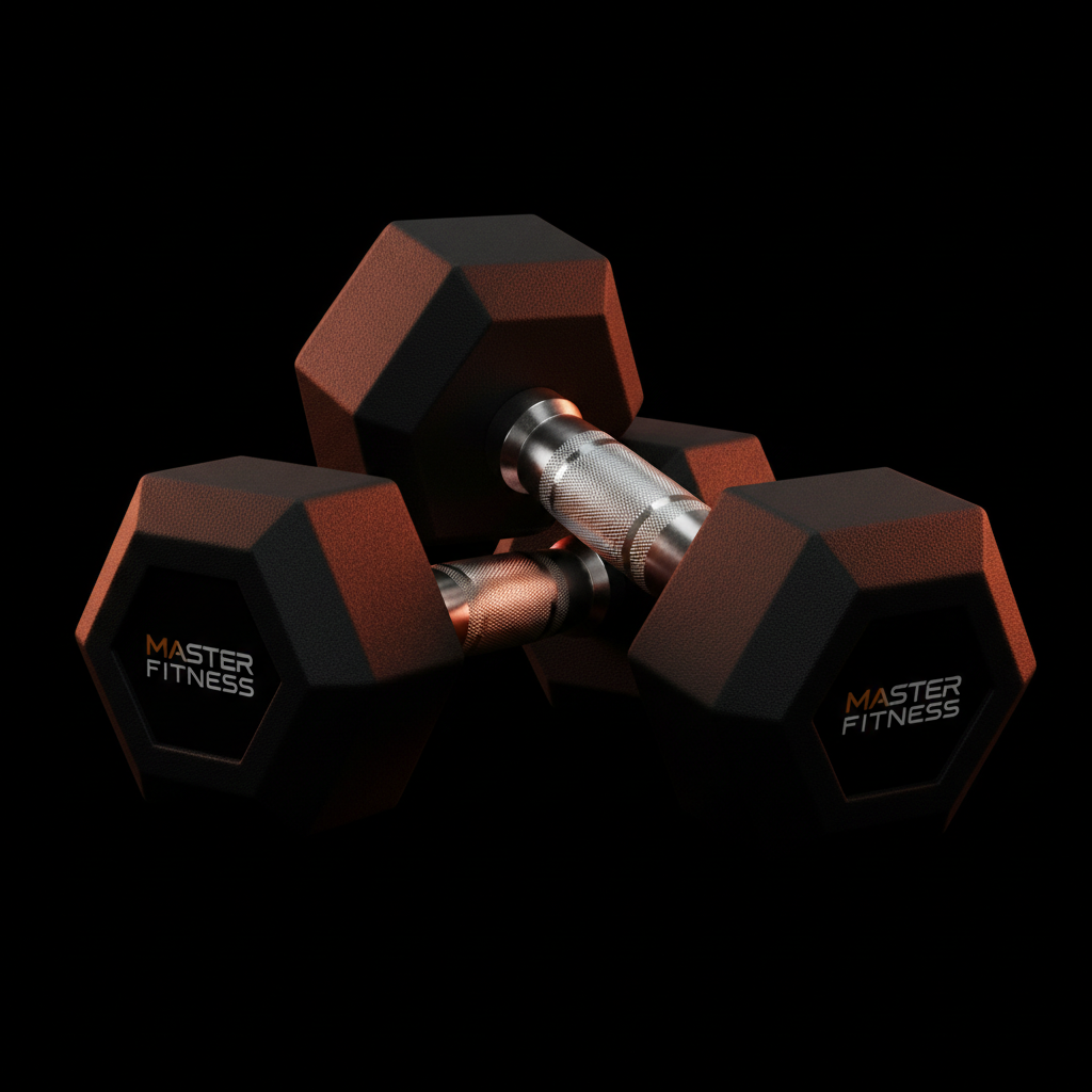 Halter Hex Emborrachado 8kg Master Fitness