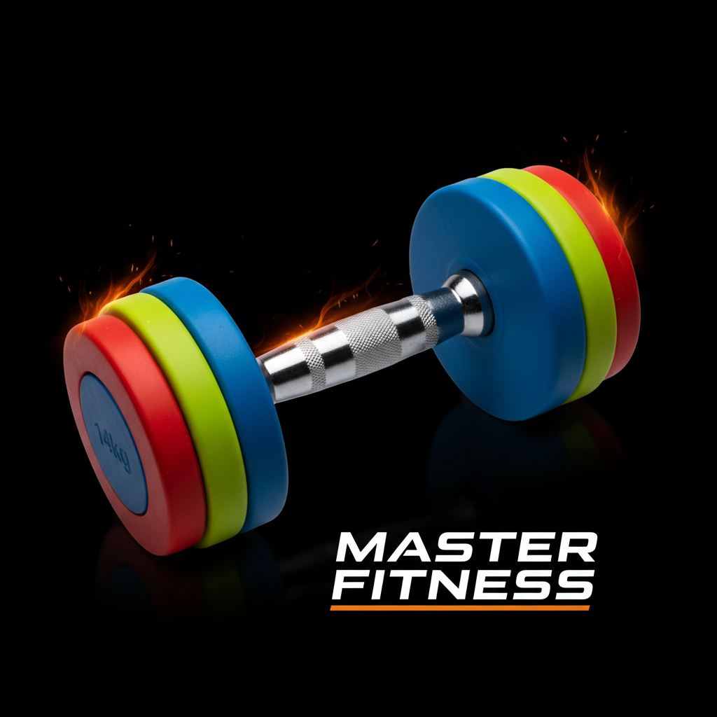 Halter Emborrachado 14kg Master Fitness