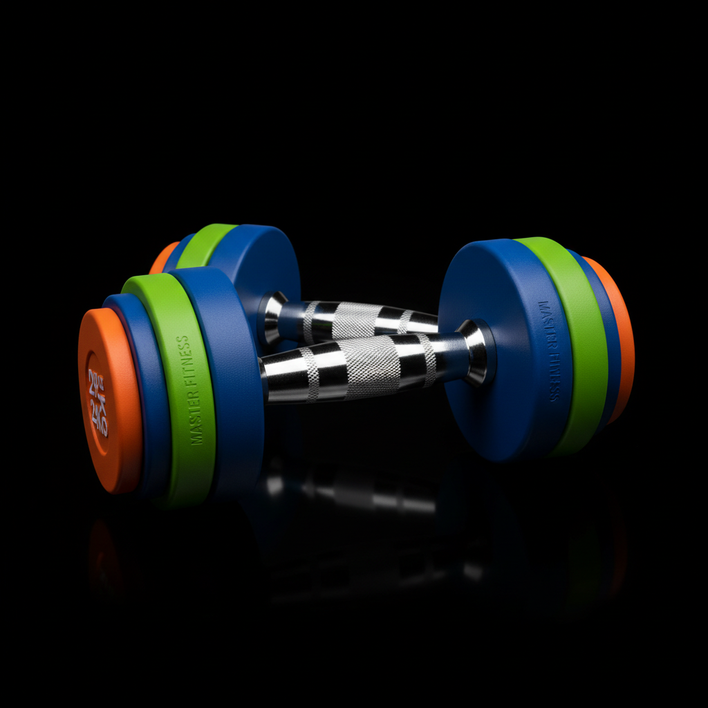 Halter Emborrachado 24kg Master Fitness