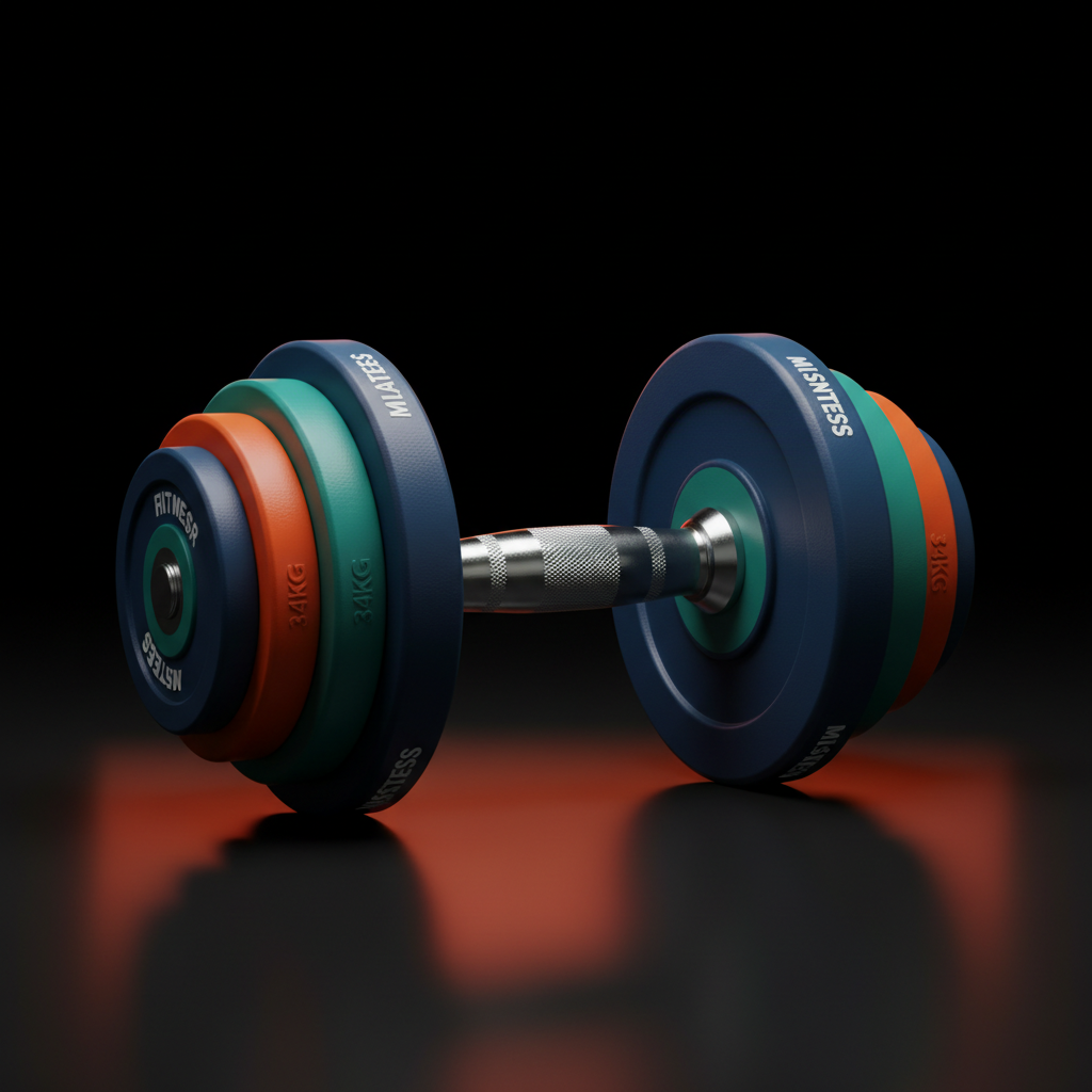 Halter Emborrachado 34kg Master Fitness