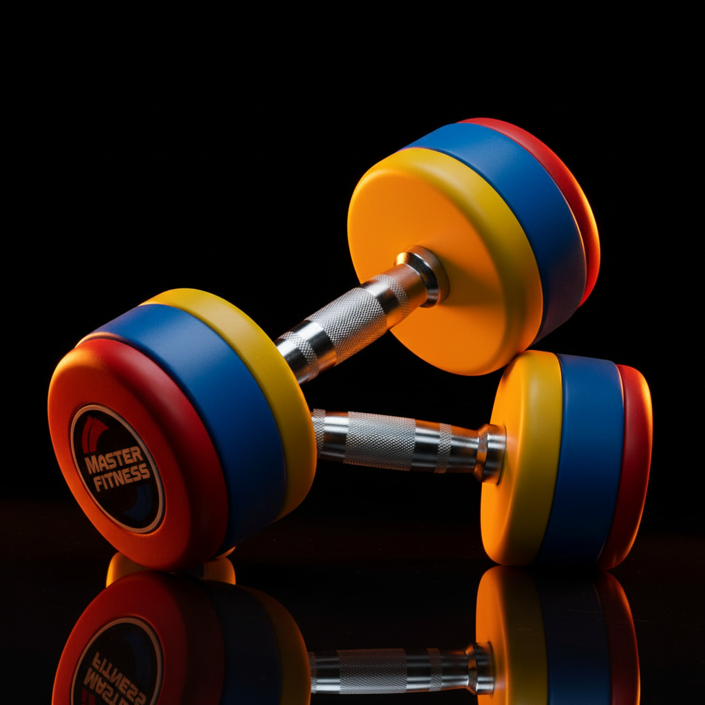 Halter Emborrachado 16kg Master Fitness
