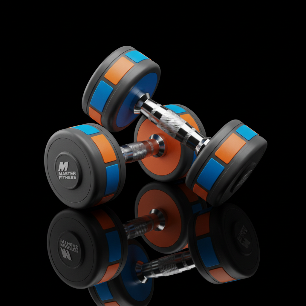 Halter Emborrachado 12kg Master Fitness