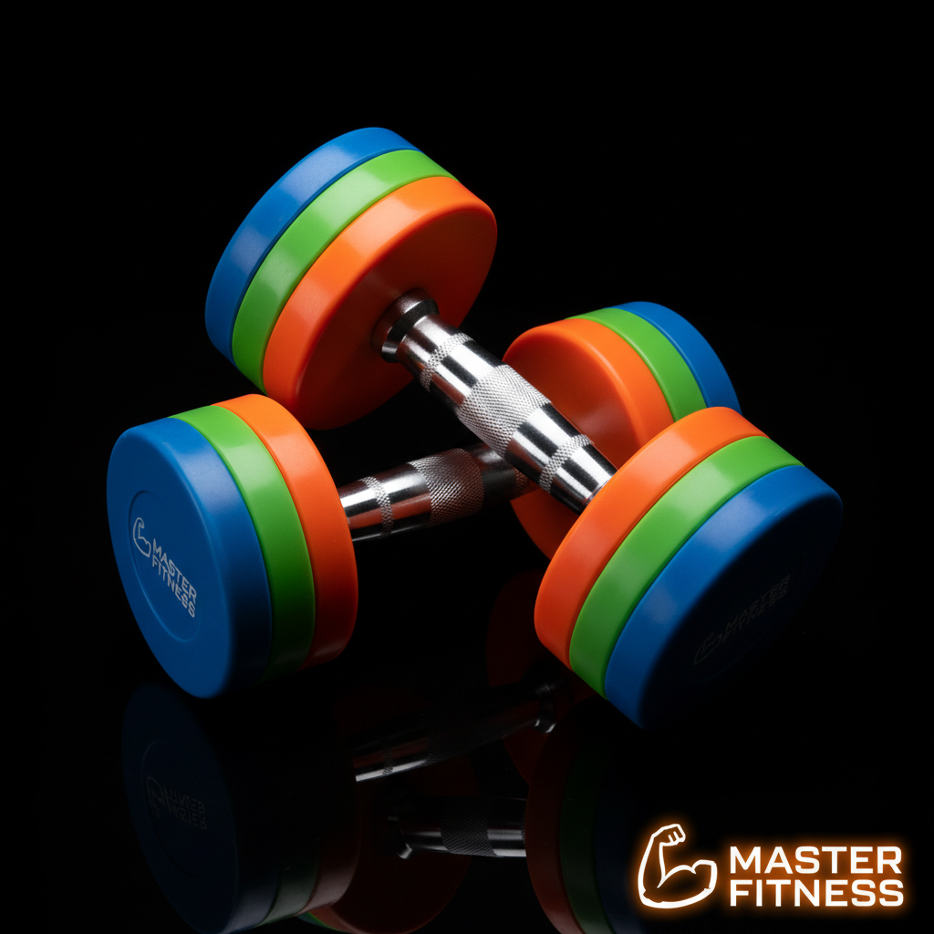 Halter Emborrachado 38kg Master Fitness
