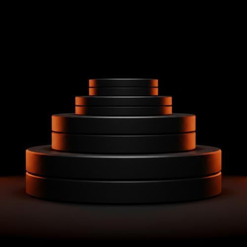 Anilhas Olímpicas Profissionais com iluminação laranja
