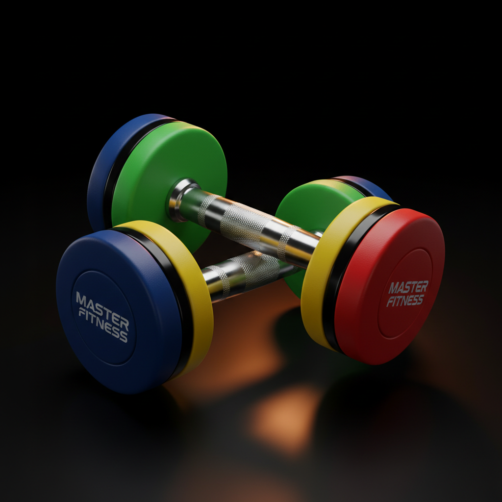 Halter Emborrachado 18kg Master Fitness